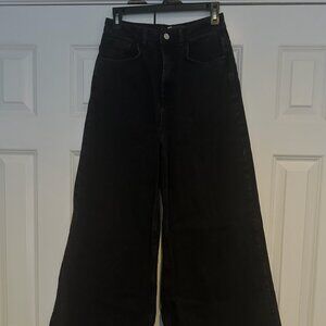 Women's Black Wide-Leg Jeans